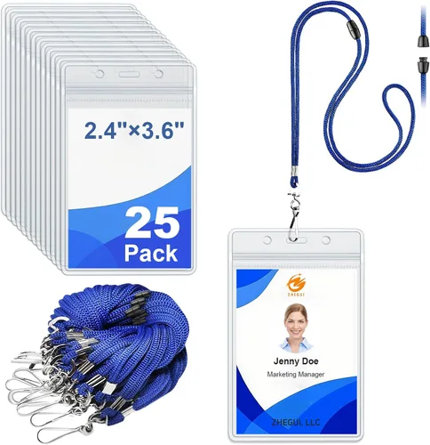 Vista 13 de Paquete de 25 cordones separables para tarjetas de identificación, con Breakaway Negro