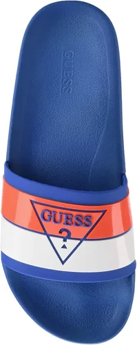 Vista 9 de GUESS Sandalias Edeno Slide para hombre, Azul (Medium Blue)