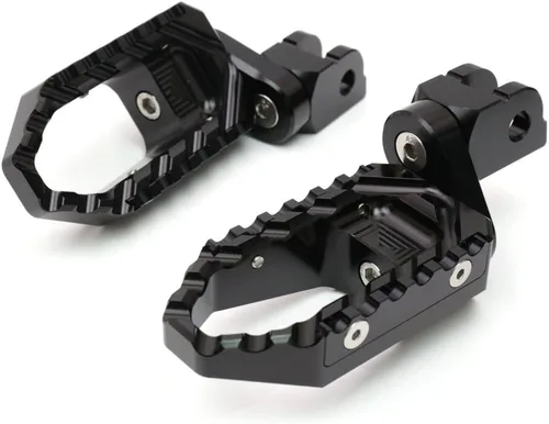 Vista 2 de MC MOTOPARTS Negro CNC 25mm Alargador de Riser Ajustable para Pedales de Pie Touring Delanteros Compatibles con NC 700 S/X 12-16 NC750X NC750S 16-19