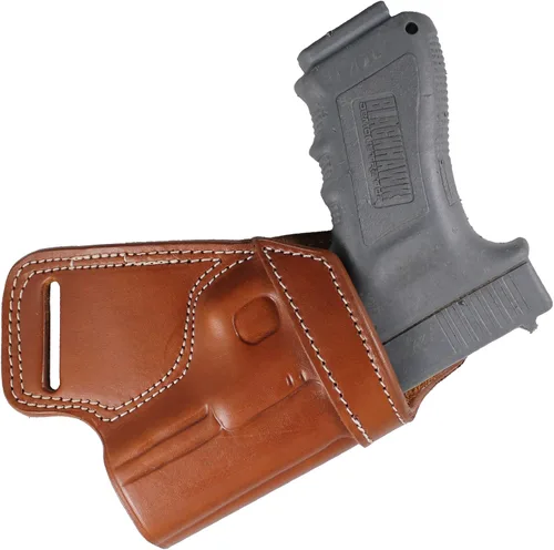 Vista 12 de YT HOBBY Funda de Pistola de Cuero Artesanal Premium SOB (Small of Back)
