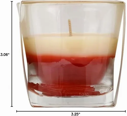 Vista 3 de Glade Tarro de velas, ambientador, 2 en 1, abrazo de vainilla transparente y canela de manzana, 3.4 onzas