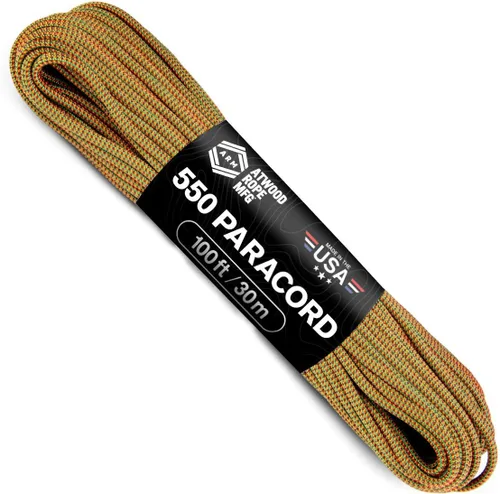 Vista 10 de Atwood Rope MFG Cuerda de paracaídas de nailon 550 que cambia de color, 100 pies, 7 hebras, equipo de supervivencia exterior, fabricado en Estados