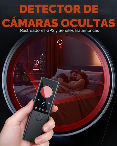 Vista 3 de Detectores de Cámaras Ocultas Anti-Espía - Rastreador GPS y Detector de Micrófonos 6 en 1, Escáner de Señal, Protector de Privacidad Recargable