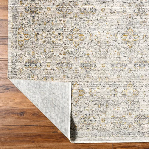 Vista 6 de Livabliss x Becki Owens Margaret - Alfombra vintage lavable para exteriores, 2 pies 7 pulgadas x 7 pies 3 pulgadas, gris medio, (7 pies y menos)