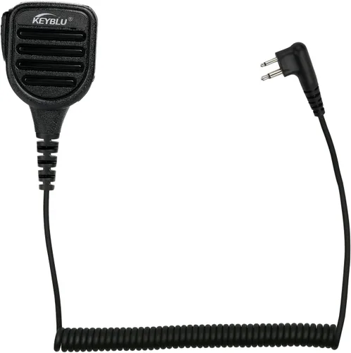 Vista 11 de Micrófono de altavoz impermeable para hombro con 2 pines, bidireccional, compatible con radios walkie talkie UV-5R, BTECH, Kenwood, Retevis
