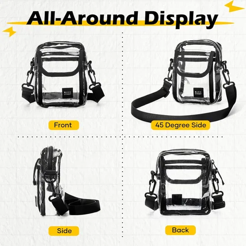 Vista 7 de Mini Crossbody Bag Shoulder Bag for Men, Small Messenger Satchel Bag for Women