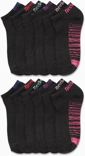 Vista 2 de Reebok Calcetines acolchados de corte bajo transpirables para mujer (12 unidades)