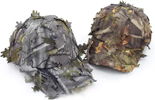 Vista 3 de Gorro táctico militar antiterrorista de camuflaje para deportes al aire libre, hoja de entrenamiento militar gorra Marrón