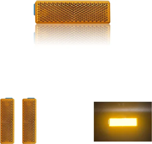 Vista 10 de Reflector 76X22mm autoadhesivo rectángulo de seguridad impermeable para entrada de buzón remolque