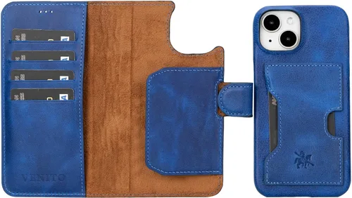 Vista 123 de Venito Florence - Funda de piel compatible con Samsung Galaxy S9, extra segura con bloqueo RFID, cartera desmontable para teléfono (gris decolorado)