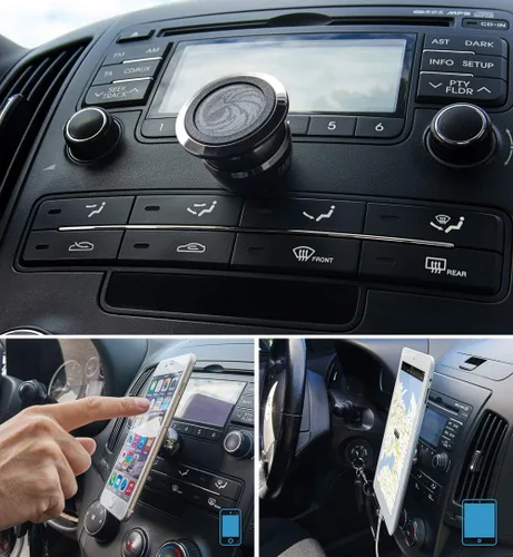 Vista 7 de Soporte Universal Magnético para Teléfono de Coche - Soporte de Coche de Metal Completo para Smartphone y GPS - Soporte para Teléfono Celular