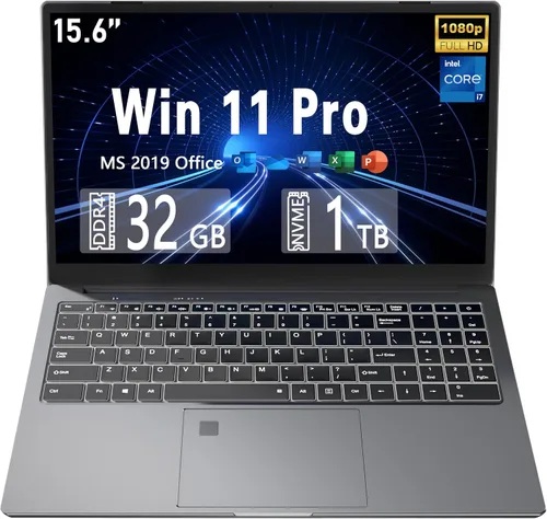 Vista 9 de 15.6" diseño de metal 12th Core i5-12450H (hasta 4.4GHz) 16GB RAM 512GB NVMe SSD portátil de alto rendimiento, FHD/WiFi