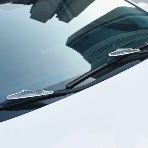 Vista 3 de JSCARLIFE 1 par de limpiaparabrisas de coche con soporte para parabrisas, limpiaparabrisas con alerón (Negro/2)