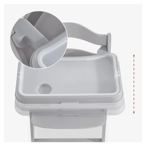 Vista 7 de hauck Alpha Bandeja de mesa antideslizante extraíble para silla alta con profundidad ajustable, compatible con crecimiento de madera Alpha+ y Beta+