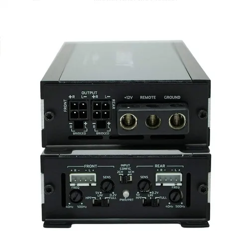 Vista 3 de Gravity GBR250.4D - Amplificador digital de 4 canales de rango completo - True 360W RMS, micro diseño ultra compacto, entradas estéreo RCA