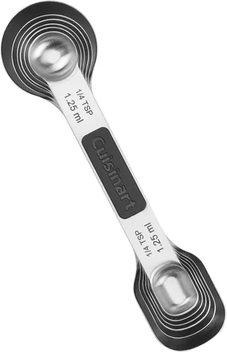 Vista 2 de Cuisinart CTG-00-6MSP Juego de cucharas medidoras magnéticas de acero inoxidable 6P, negro y plateado