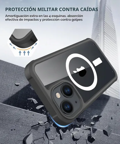 Vista 3 de Compatible con iPhone 14 Plus Funda, Protector de Pantalla Integrado, con Protector de Lente de Cámara, [Compatible con MagSafe] Funda de Cuerpo