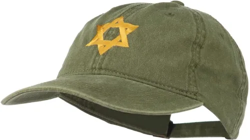 Vista 2 de e4Hats.com - Gorra bordada con diseño de estrella judía de David