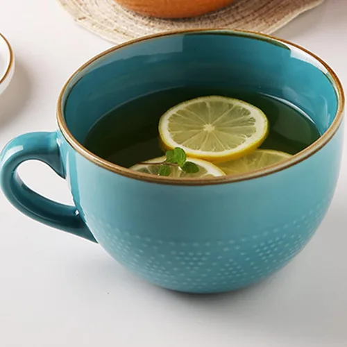 Vista 11 de Disoza Taza de Café Grande Violeta de 24 Onzas Taza de Sopa de Gran Tamaño Porcelana 700 ML Taza de Té XXL Cuencos de Cereales Taza de Sopa Ramen