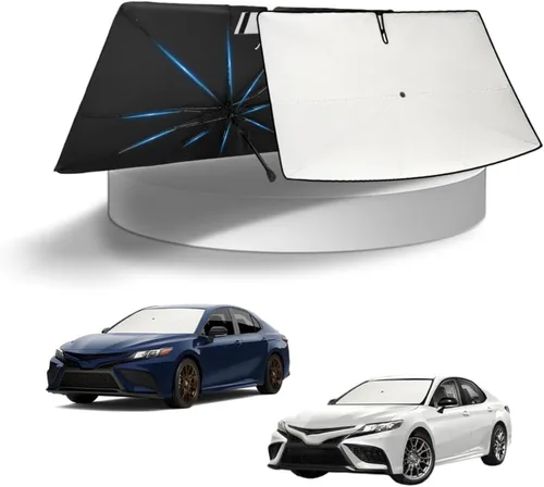 Vista 229 de KUST - Parasol plegable para parabrisas para BMW X1 E84, accesorios 2011 2012 2013 2014 2015, protector de visera de sol ajustable que bloquea