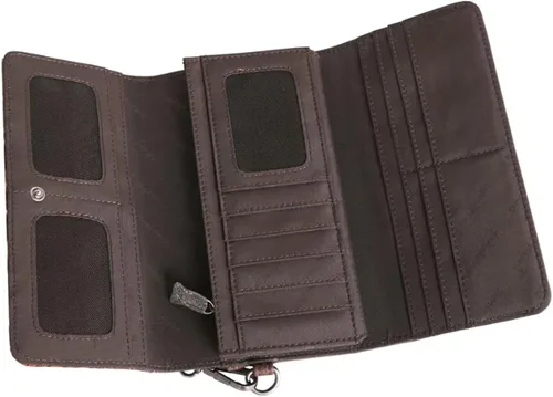 Vista 4 de Montana West - Cartera de piel para mujer con bordado en relieve