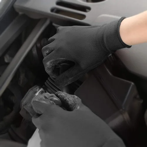 Vista 9 de Evridwear - Guantes de trabajo de látex arrugado con revestimiento de mano para seguridad, para hombres y mujeres, uso general, multiusos