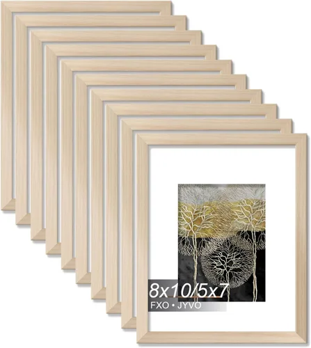 Vista 124 de Fxojyvo Marco de Fotos de 4x6, Muestra Foto de 3.5x5 con Paspartú o 4 x 6 Sin Paspartú, Liviano y de Alta Transparencia Marco de 4 por 6 para Pared