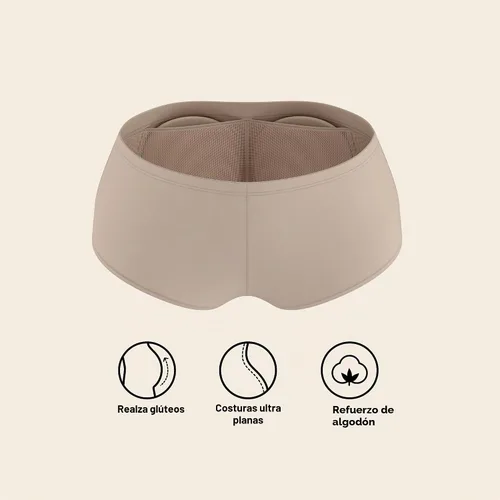 Vista 6 de Leonisa Ropa Levantadora de Glúteos para Mujeres - Bragas Levanta Cola y Braguitas Cortas con Almohadillas para Glúteos Beige - Bragas acolchadas