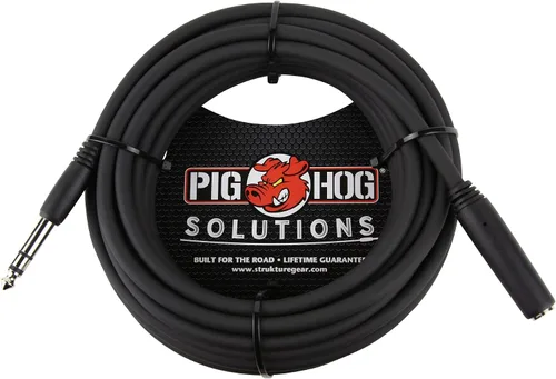 Vista 4 de Pig Hog PHX14-10 1/4" TRSF a 1/4" TRSM Cable de extensión para auriculares TRSM, 10 pies