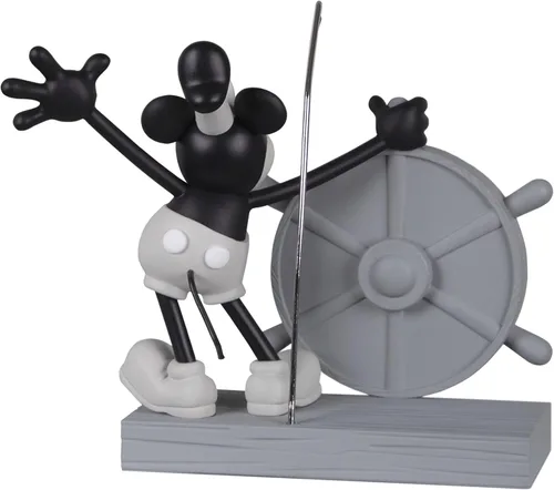 Vista 2 de Hallmark Keepsake Adorno de Navidad de plástico 2022, Disney Mickey Mouse Ahoy, ¡allí! Steamboat Willie