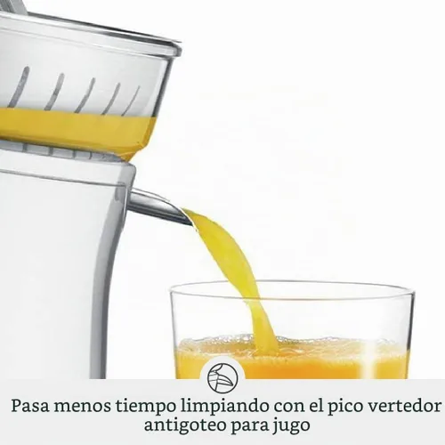 Vista 5 de Breville BCP600SIL, máquina de exprimidor motorizado de prensa de cítricos, plata Easily squeeze fresh citrus juice with an automatic motor and