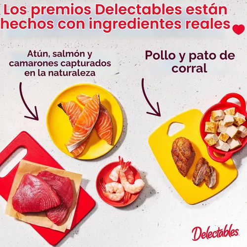 Vista 2 de Hartz Delectables - Golosinas húmedas para gatos, atún, 12 unidades - 3270011057