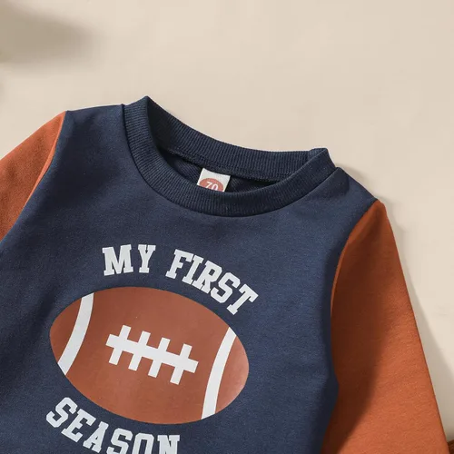 Vista 4 de Conjunto de 2 piezas de sudadera de manga larga para bebé niño y niño pequeño, 2 piezas, ropa de otoño e invierno
