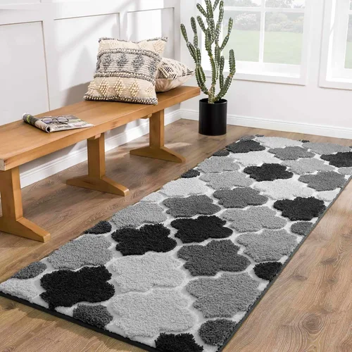 Vista 9 de DEXDE Alfombras de Baño Corredor 24x47 pulgadas Alfombra de Baño Larga Antideslizante Suave Lavable Alfombras de Baño Grandes para Baño Dormitorio