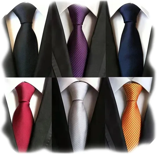 Vista 98 de WeiShang Lote de 6 corbatas clásicas de seda para hombre, corbatas tejidas jacquard