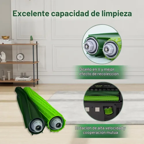 Vista 3 de Juego de 4 accesorios de rodillo de cepillo s9 para iRobot Roomba s9