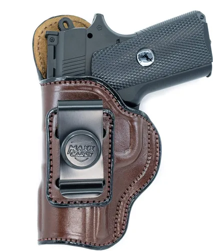 Vista 9 de Maxx Carry Dentro de la funda de cuero de la cintura se adapta a Kimber Ultra Carry II. Funda IWB.