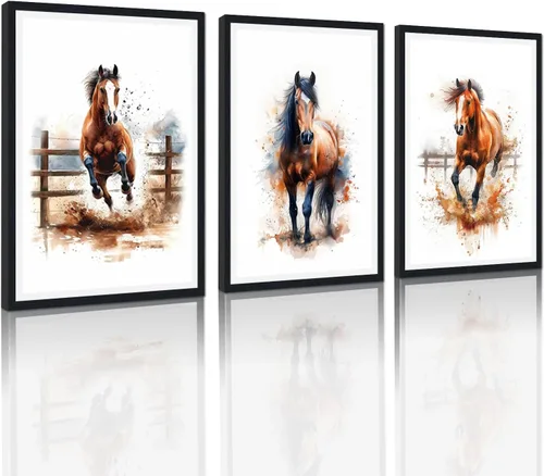 Vista 27 de 3 piezas modernas de lienzo de león de animales salvajes, pinturas de retratos de familia de leones, decoración de pared, obras de arte de sala