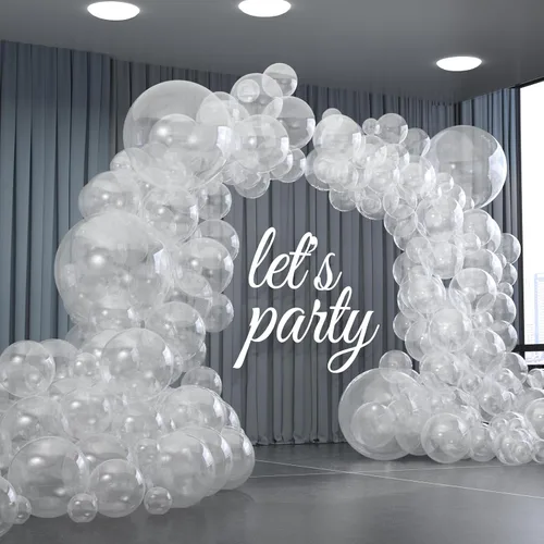 Vista 13 de Paquete de 150 globos de color blanco arena de diferentes tamaños, 18, 12, 10, 5 pulgadas, kit de arco de guirnalda de globos de fiesta de Sand White