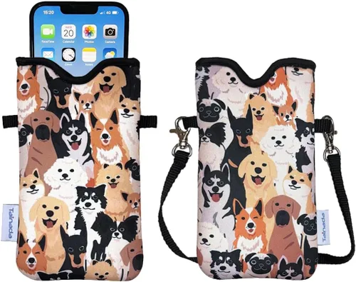Vista 55 de Tainada Funda Estuche Bolsa de Neopreno para Teléfono para Hombres y Mujeres con Correa Cruzada/Cordón para el Cuello para iPhone 17/16/15 Pro Max