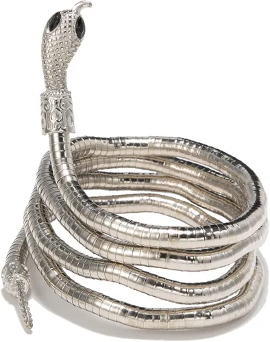Vista 2 de KEHAWK Gargantilla de serpiente punk flexible ajustable con diseño de serpiente flexible y multiusos, para mujer, Zinc, No es una piedra preciosa