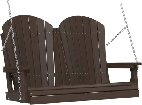 Vista 20 de LuxCraft Columpio Adirondack de 4' - Disponible en 22 colores Caoba antigua