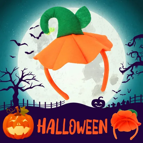 Vista 7 de Halloween calabaza diadema Halloween disfraz calabaza headwear