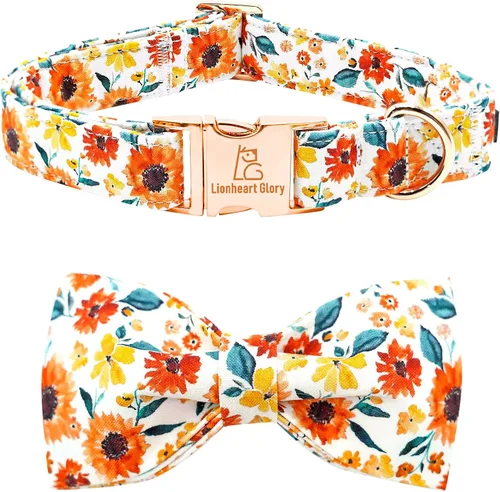 Vista 15 de Lionheart glory - Collar de perro de San Valentín, collares para perros con lazo, collares para mascotas ajustables con lazo para perros pequeños