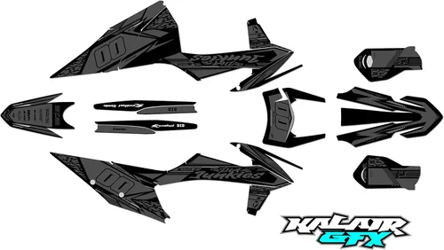 Vista 3 de Kit de gráficos para KTM Enduro 2-Stroke 150 EXC, 250 EXC y 300 EXC años 2020, 2021, 2022 y 2023 Rugged Series Magenta 16 Mil - Adhesivo de carreras