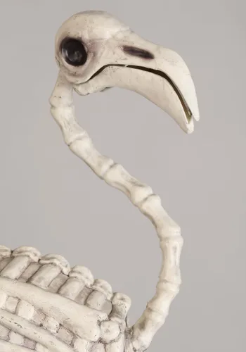 Vista 3 de Figura de esqueleto de flamenco que brilla en la oscuridad de 30 pulgadas para Halloween Multicolor