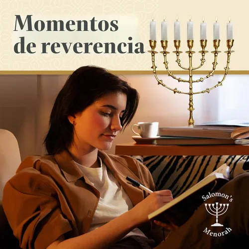 Vista 4 de The Living Branch Menorah 7450, diseño icónico, alto 16 pulgadas, menorá de latón de Israel