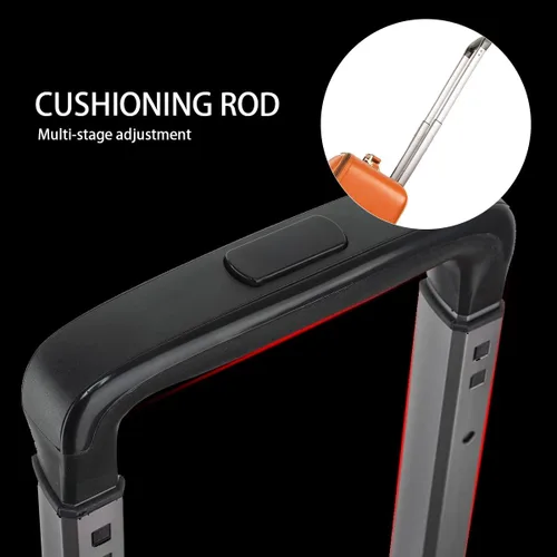 Vista 8 de Leathario Maleta con ruedas de cuero para laptop, maletín con ruedas, Naranja