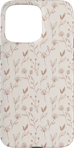 Vista 30 de Beige Tan Wildflower Floral Minimal Flower Boho Case for iPhone 17