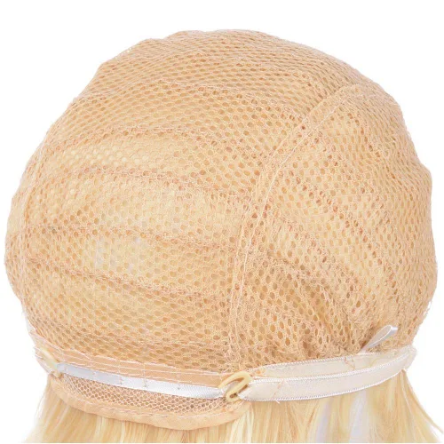 Vista 6 de Peluca de pelo completo unisex suave abultada lisa para cosplay, disfraz de anime, Dark Orange